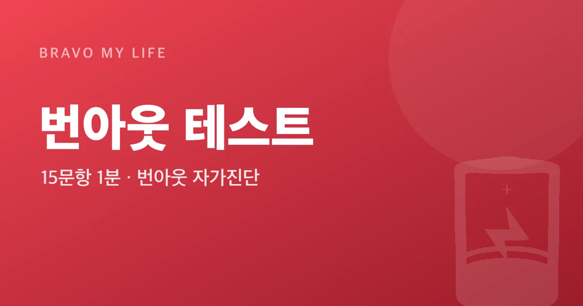Burnout Self-Check (Korean)