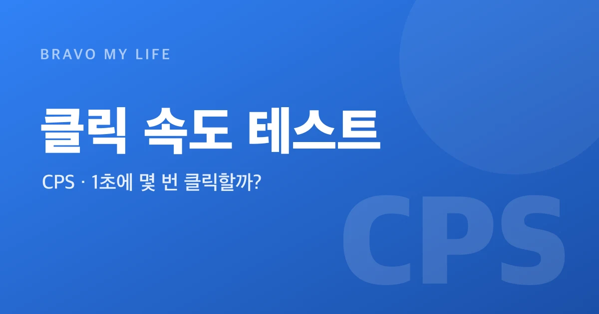 Click Speed Test (CPS)