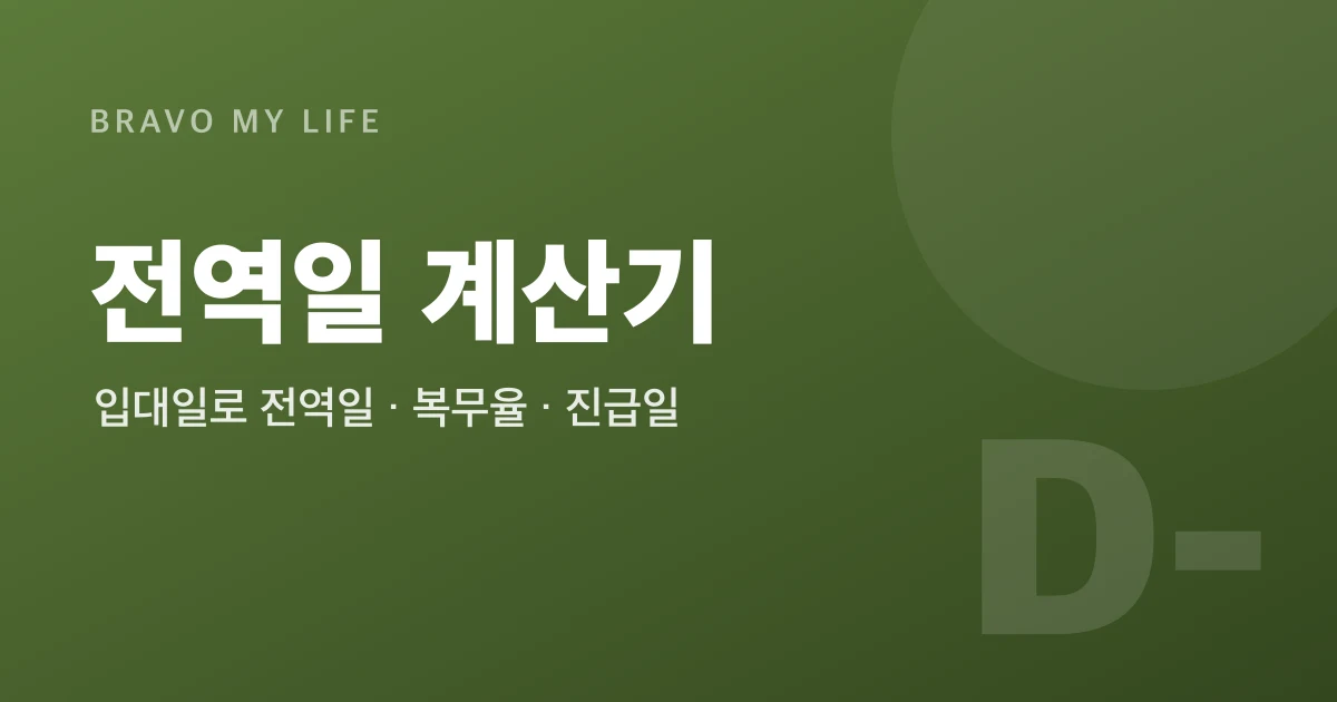 Korean Military Discharge Date Calculator