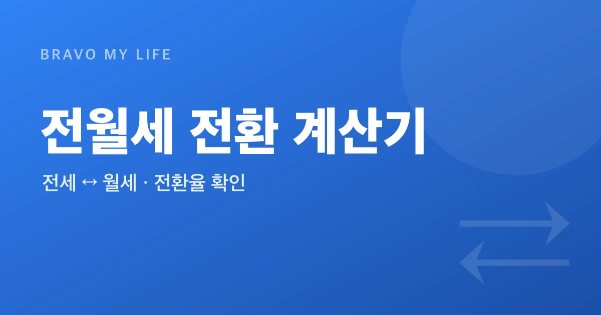 Korean Jeonse ↔ Monthly Rent Converter